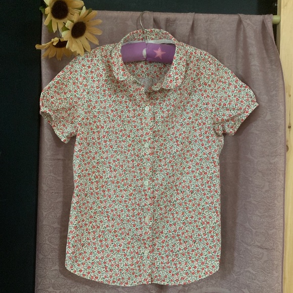 Land’s End button-up blouse - pretty floral print - Picture 4 of 6